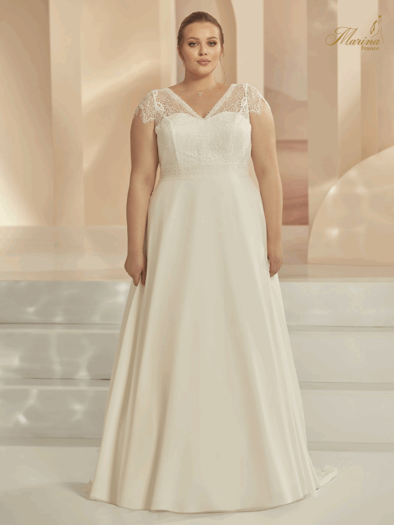 robe avec dentelle t bas fluide avec dos en V