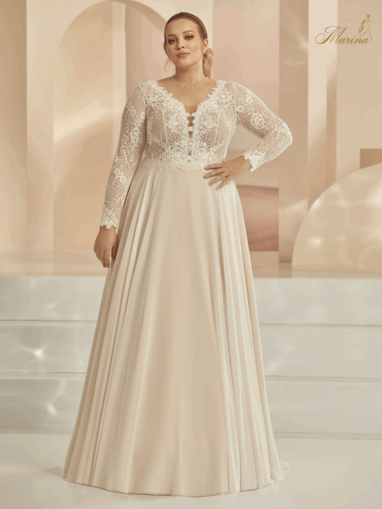 ROBE AVEC MANCHES EN DETELLE GRANDE TAILLE