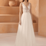Robe bohème avec dentelle est bas en tulle