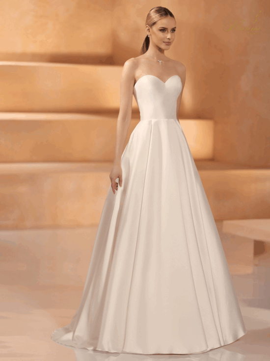 ROBE BUSTIER CŒUR EN SATIN