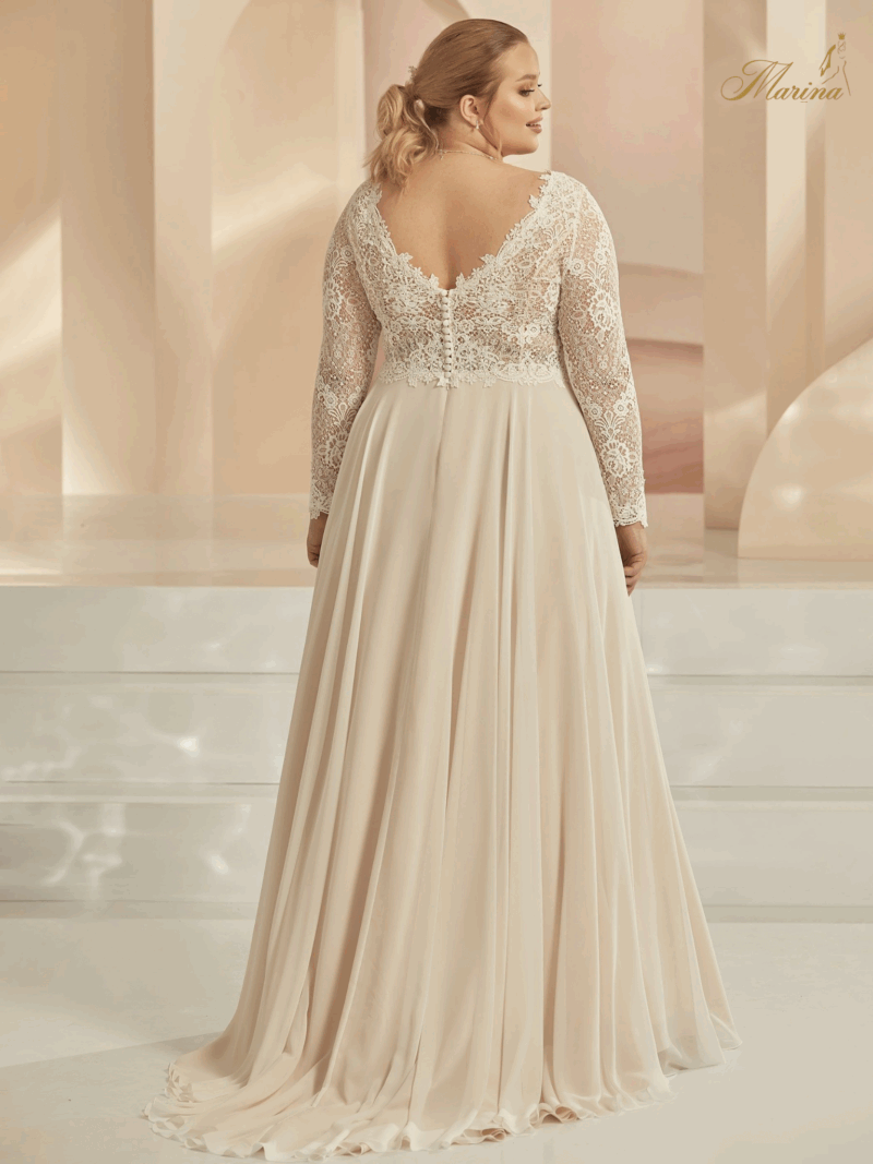 ROBE AVEC MANCHES EN DETELLE GRANDE TAILLE