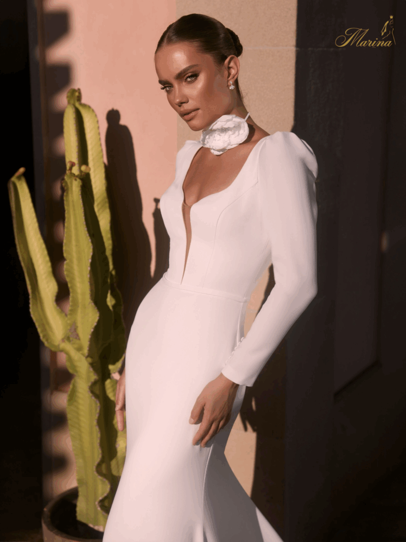 robe Sirene, manches longues et prestige.