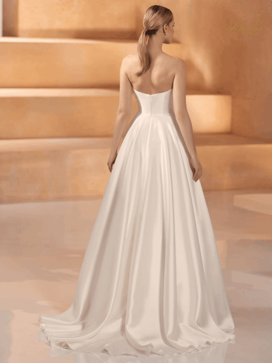 ROBE BUSTIER CŒUR EN SATIN