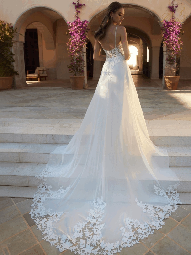 ROBE DENTELLE ET STRASSES ET BAS FLUIDE