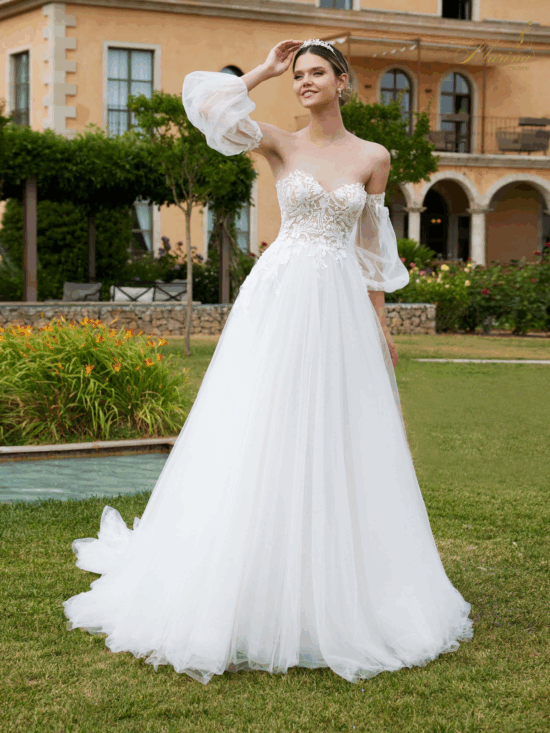 ROBE DENTELLE BUSTIER AVEC MANCHES