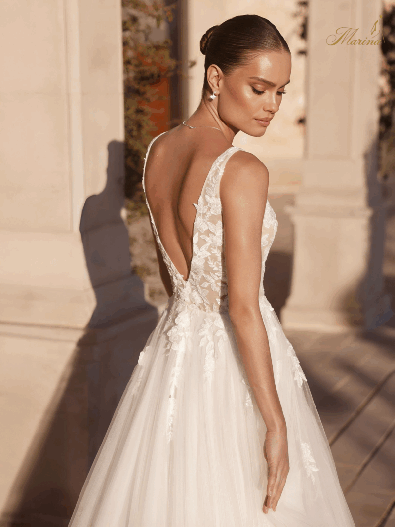 Robe princesse en dentelle et tulle