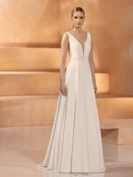 ROBE PRESTIGE AVEC DOS EN V