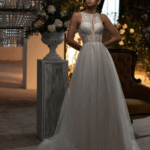 ROBE STRASSES ET DENTELLE AEVC TULLE PAILLETÉ