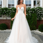 ROBE BUSTIER TULLE ET DENTELLE