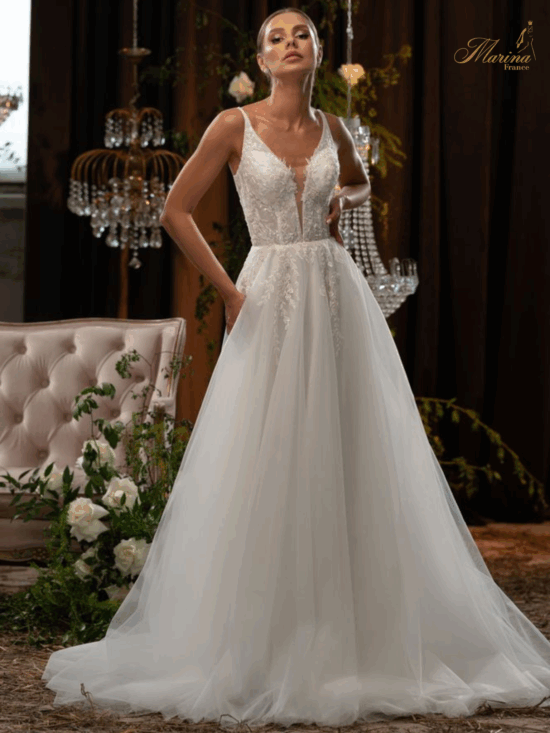 ROBE BUSTIER TULLE ET DENTELLE