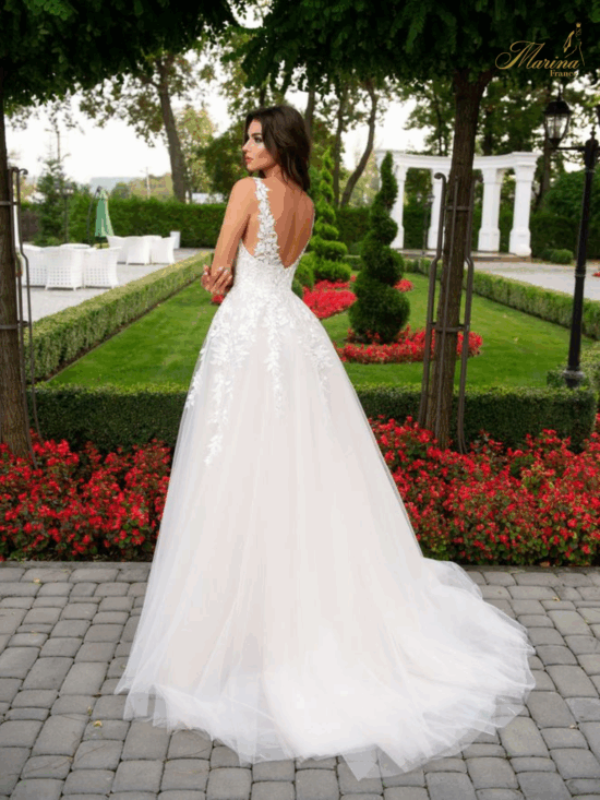 ROBE PRINCESSE DENTELLE ET TULLE