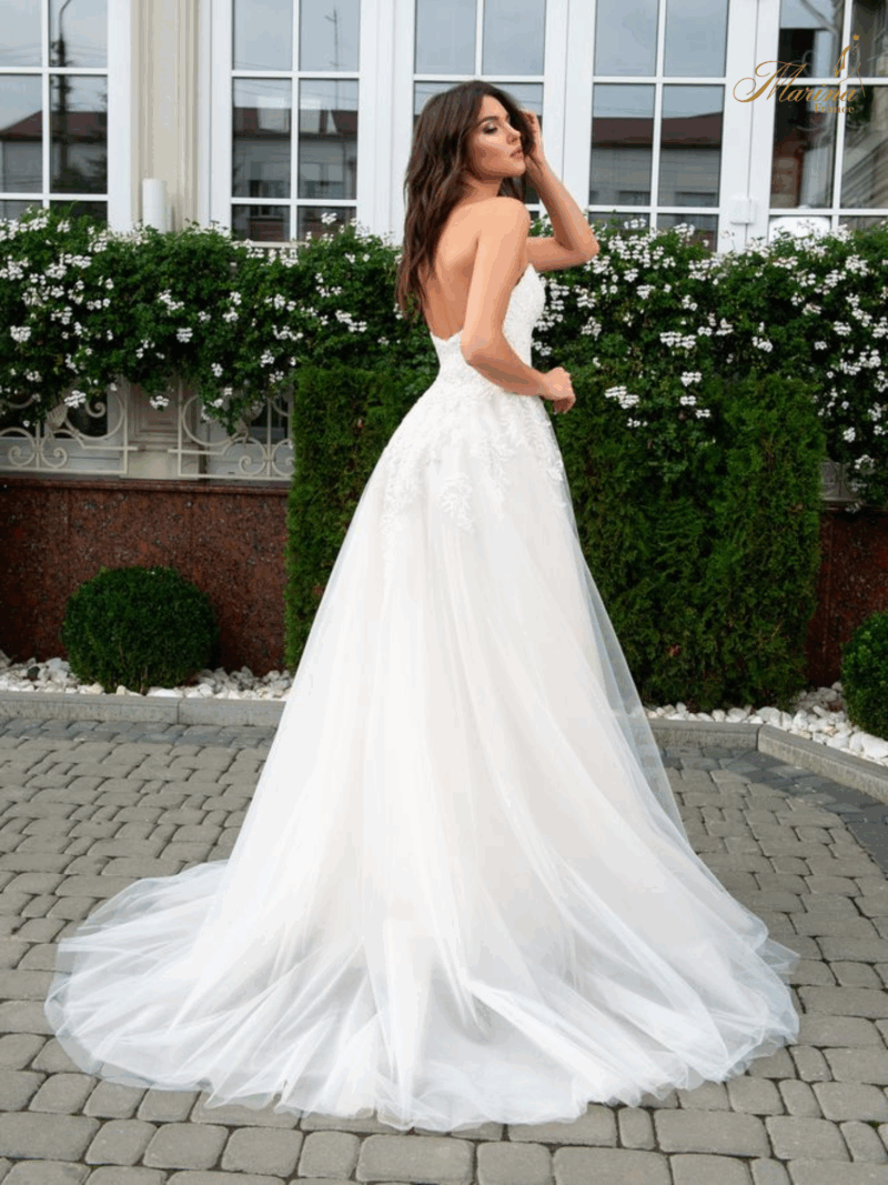 ROBE BUSTIER TULLE ET DENTELLE
