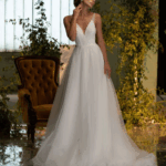 Robe princesse avec perles et bas tulle