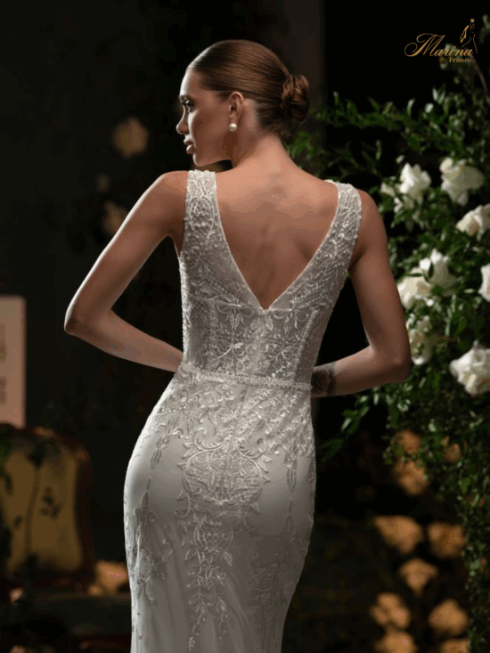 Robe sirène avec dentelle