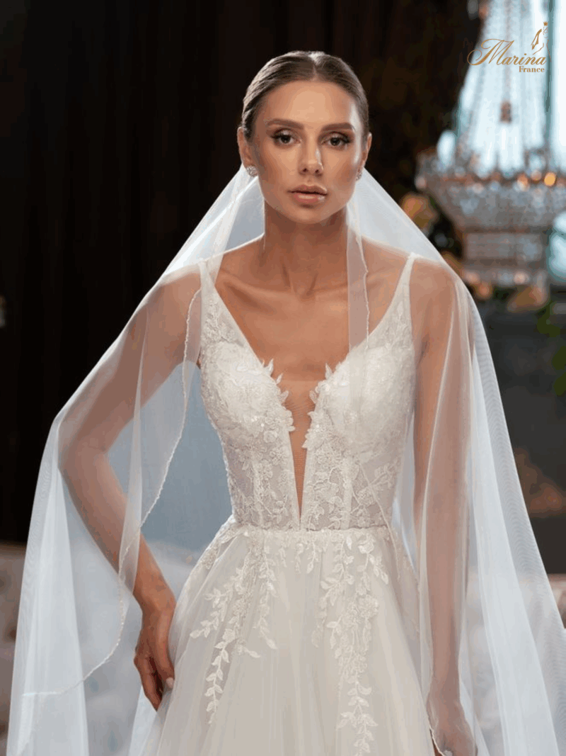 ROBE BUSTIER TULLE ET DENTELLE