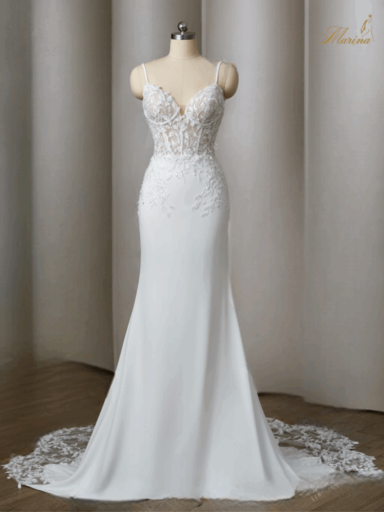 Robe sirène avec dentelle