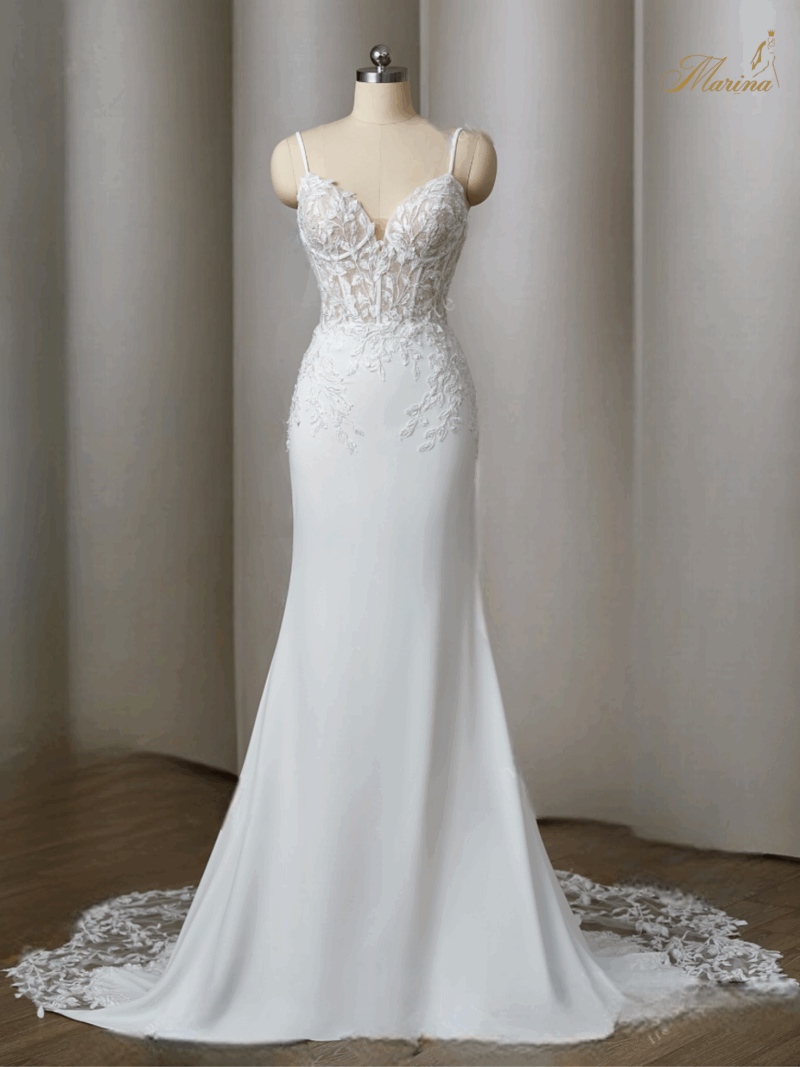 Robe sirène avec dentelle