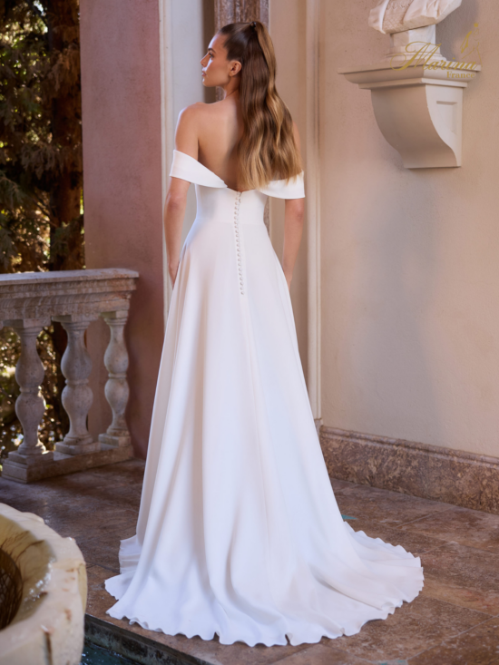 ROBE COL BATEAU, FLUIDE.